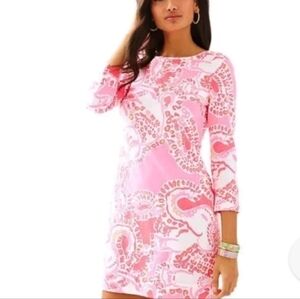 Lilly Pulitzer PINK  Trunk In Love Elephant Print Pima Cotton Mini Size XS